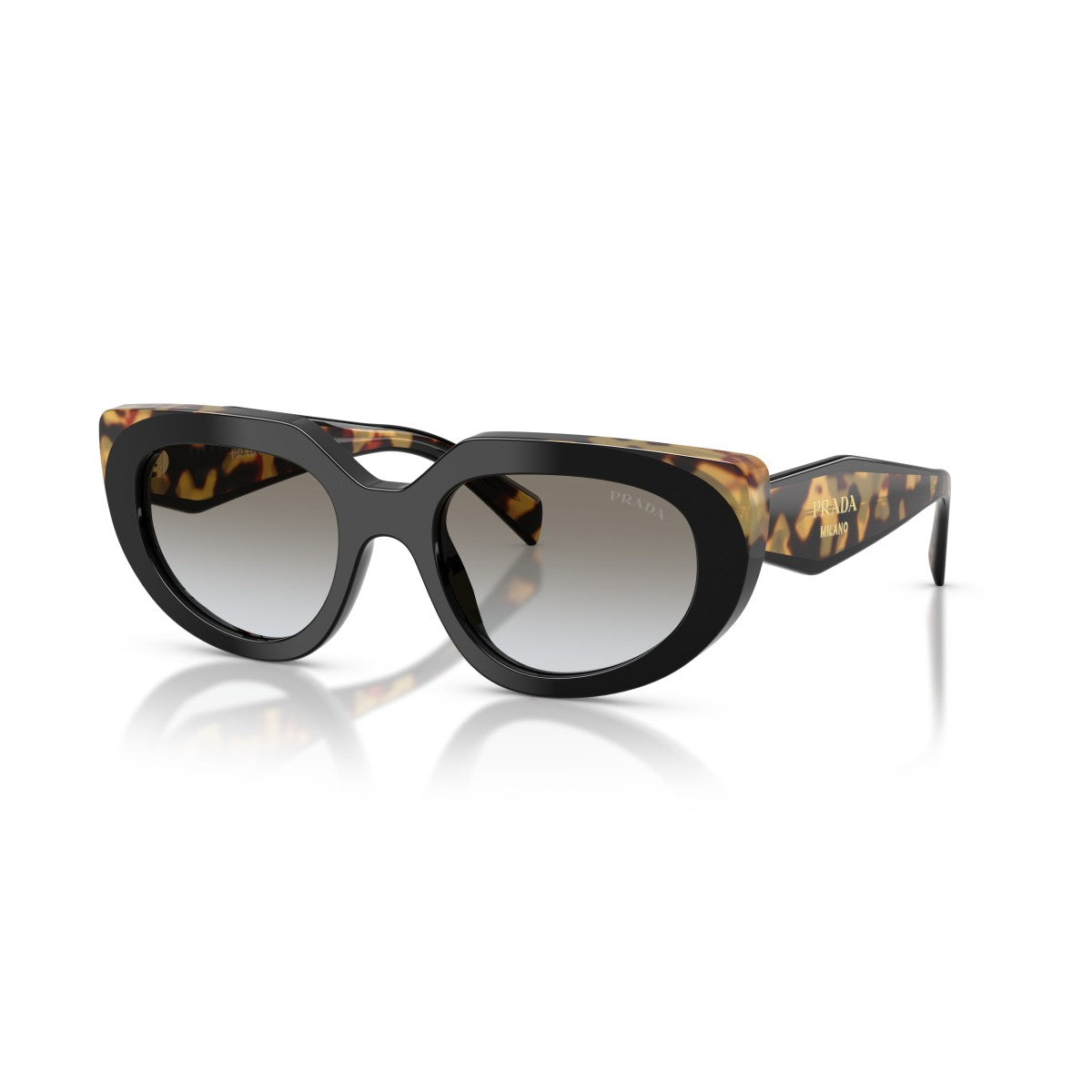 occhiale prada da sole donna OPR D02S 0CD80L nero e tartaruga