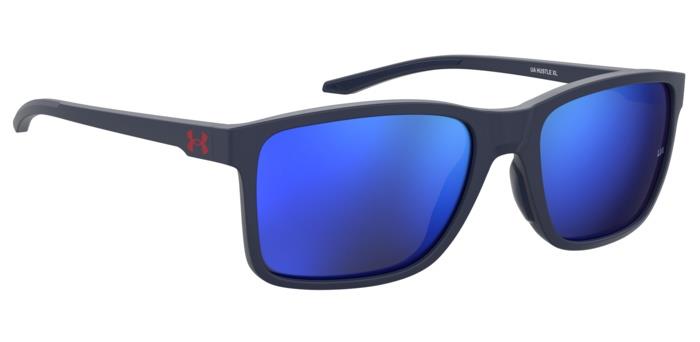 OCCHIALE DA SOLE UNDER ARMOUR UOMO UA HUSTLE XL PJPZO NERI E AZZURRI