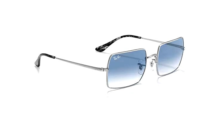 Occhiale da sole ray ban UNISEX rb1969 rectangle argento e azzurro