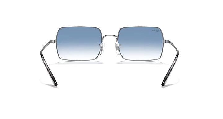 Occhiale da sole ray ban UNISEX rb1969 rectangle argento e azzurro