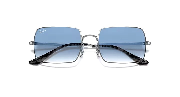 Occhiale da sole ray ban UNISEX rb1969 rectangle argento e azzurro