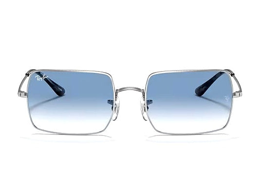 Occhiale da sole ray ban UNISEX rb1969 rectangle argento e azzurro