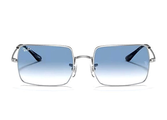 Occhiale da sole ray ban UNISEX rb1969 rectangle argento e azzurro