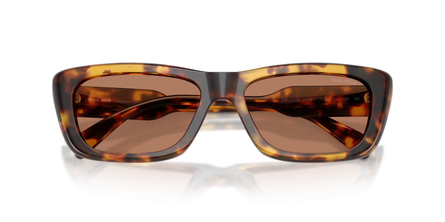OCCHIALE MIU MIU MU DA SOLE DONNA B12S 14L20D 56-17 HONEY HAVANA